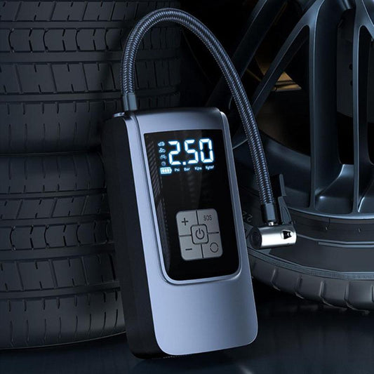 Portable Wireless Car Tire Inflator, Tire Pressure Monitor, Car Accessories Women, Car Stuff, Rechargeable Car Tire Emergency Air Pump, Powerful Cordless Tire Inflator, Digital Display, Lightweight, Compact, Vehicle Tire Inflator